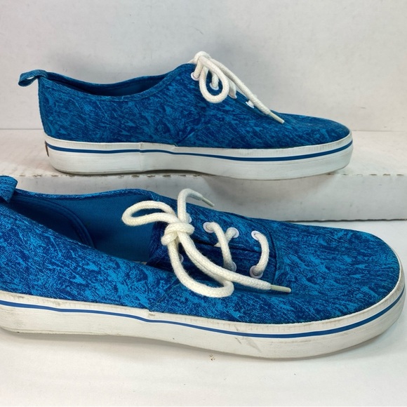 Jantzen Vintage Sneakers Boat shoe Electric Blue and White Women's Size 8 - Picture 5 of 8